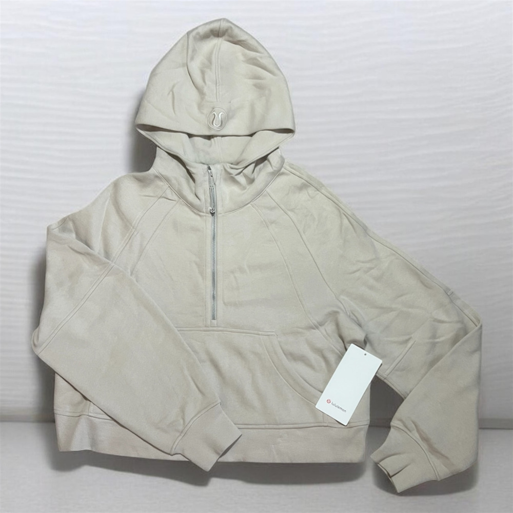 Lululemon Scuba Oversized Half-Zip Hoodie Size M/L White Opal